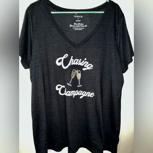 Torrid Black Slim Fit Graphic Tee NWOT